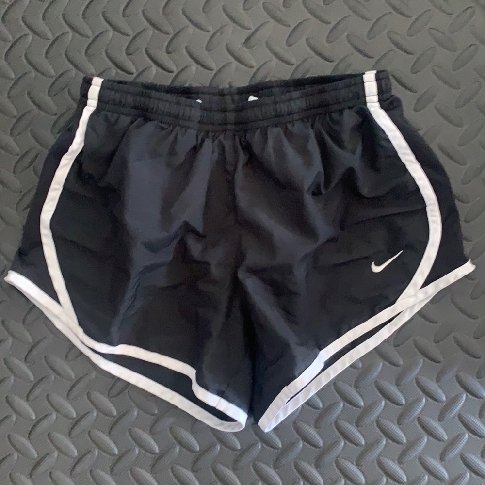 Black and White Nike Running Shorts